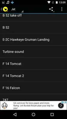 Sonidos de aviones android App screenshot 6